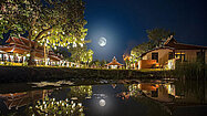 Romantic resort-atmosphere at moonlight
