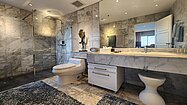 Clad in beautiful grey marble