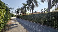 Driving out from the carport