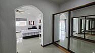 A separate walk-in wardrobe