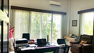 One bedroom currently serves as an office