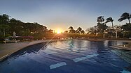 Sunset at the pool