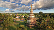 A historical Chedi right by the resort