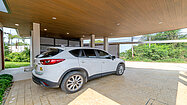 The neat double carport