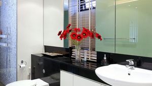 3 luxurious bathrooms plus the maids bathroom