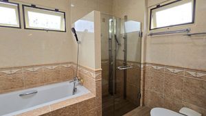 A bath tub is there as well
