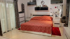 A bedroom in the guest-bungalow