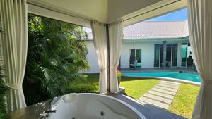 A bubble massage with a view