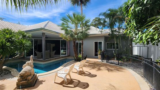 A lovely pool and outdoor area