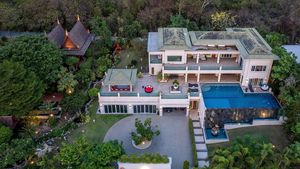 A magnificent estate in the daytime