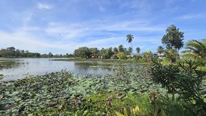 A nearby fishing lake
