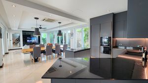Across the kitchen to the dining-area