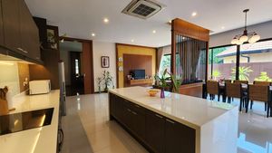 Across the kitchen to the dining-area