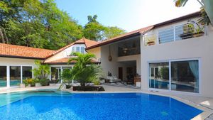 Across the pool towards the estates entrance