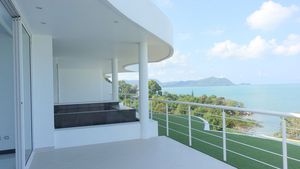 Across the private pool with views to the South