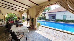 Another angle of the terrace overlooking the pool