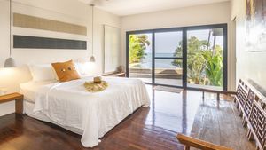 Each bedroom offers sea views