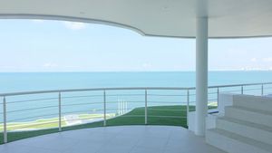 Gorgeous views wherever you are - the terrace with the steps to the private pool