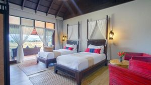 Guest-room with 2 single beds
