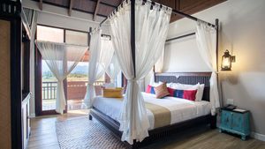 Guest room with a king-size bed