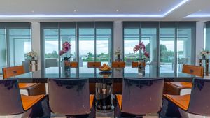 Indoor dining with a view