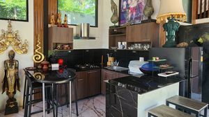 Kitchen area of the guest-villa