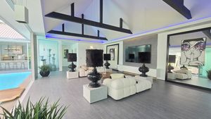 Looks across the living-area