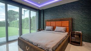 Luxury and views - one of the many bedrooms