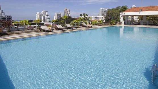 Newly renovated the crystal clear communal pool