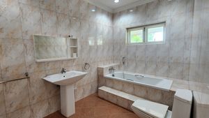 One of the larger bathrooms