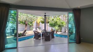 Seamless flow between living-room and terrace