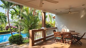 Shaded outdoor dining