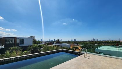 Terrace and pool with a view