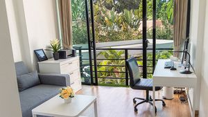 The 4th bedroom is used as a home-office