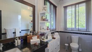 The bathrooms are chic and generous