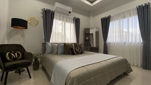 The bedrooms are light and airy