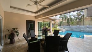 The covered terrace for outdoor dining