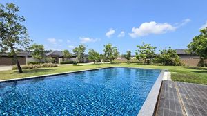 The crystal clear communal pool