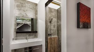 The ground-floor bathroom