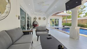 The huge covered terrace