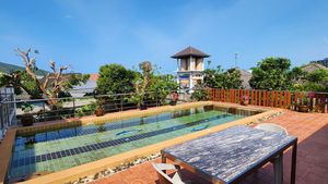 The intimate pool-area offers lovely views