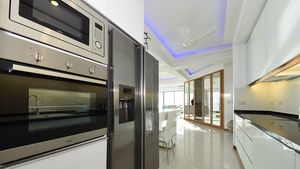 The kitchen is spacous and top-equipped