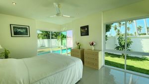 The large, light and airy master-bedroom