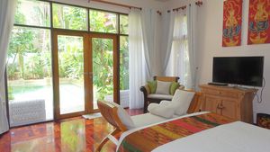 The lavish downstairs bedroom