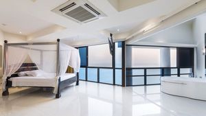 The light and airy master-bedroom