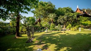 The luxury of spacious lush gardens