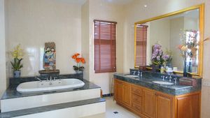 The master bathroom