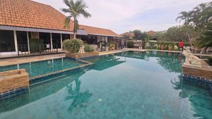 The nearby public pool