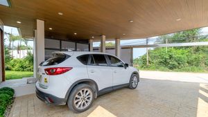 The neat double carport