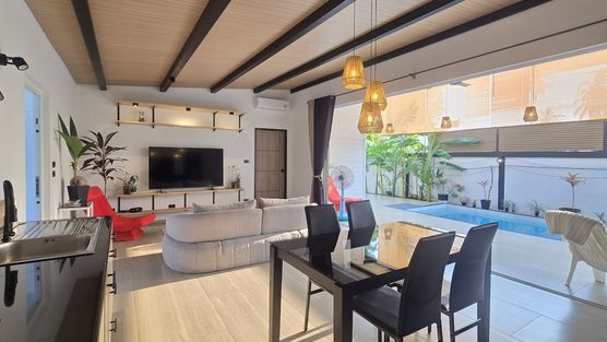 The peaceful dining-area